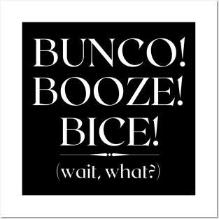 Bunco Booze Bice Dice Game Night Gift Posters and Art